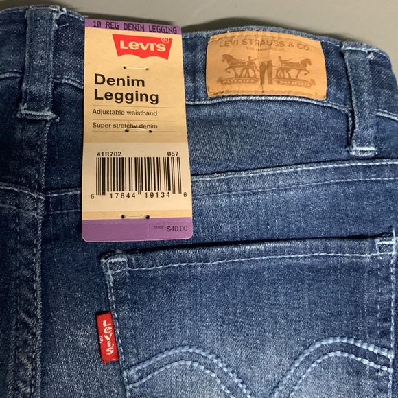 NWT -Levi’s Girls - Denim Legging Adjustable waistband Size: 10 reg - Picture 4 of 8